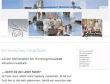 Tablet Screenshot of pfarrei-mitterfels.de